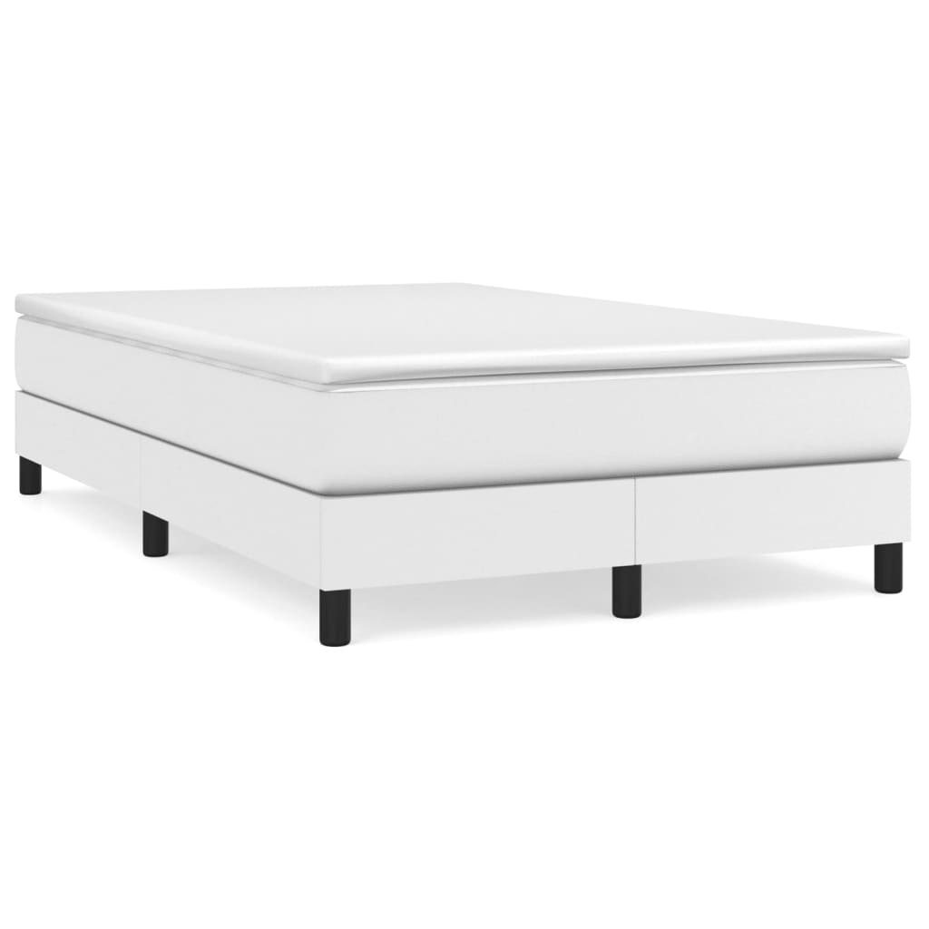 Boxspringbettgestell Weiß 120x200 cm Kunstleder