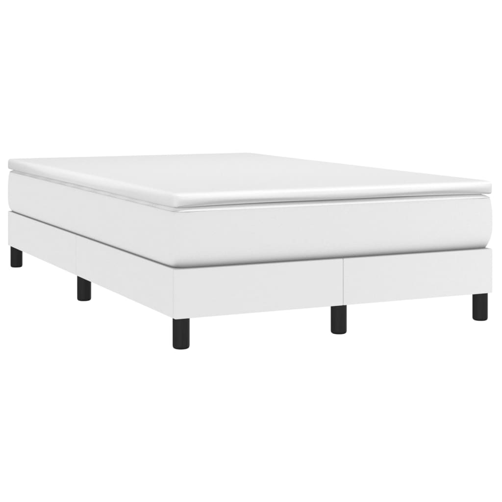 Boxspringbettgestell Weiß 120x200 cm Kunstleder
