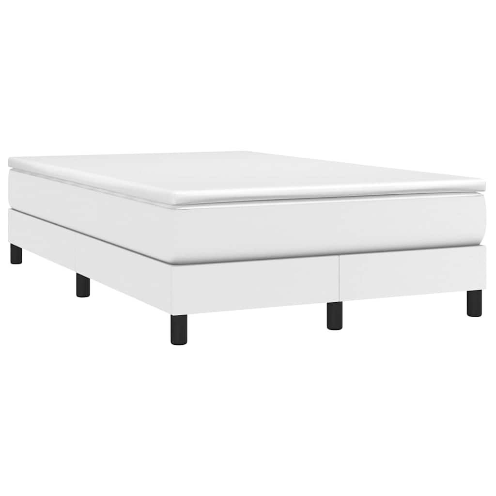 Boxspringbettgestell Weiß 120x200 cm Kunstleder