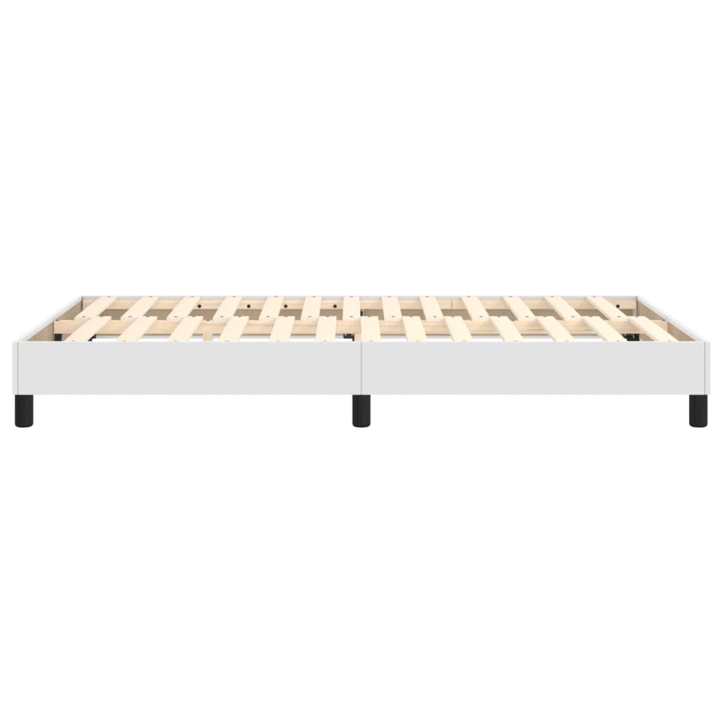 Boxspringbettgestell Weiß 120x200 cm Kunstleder