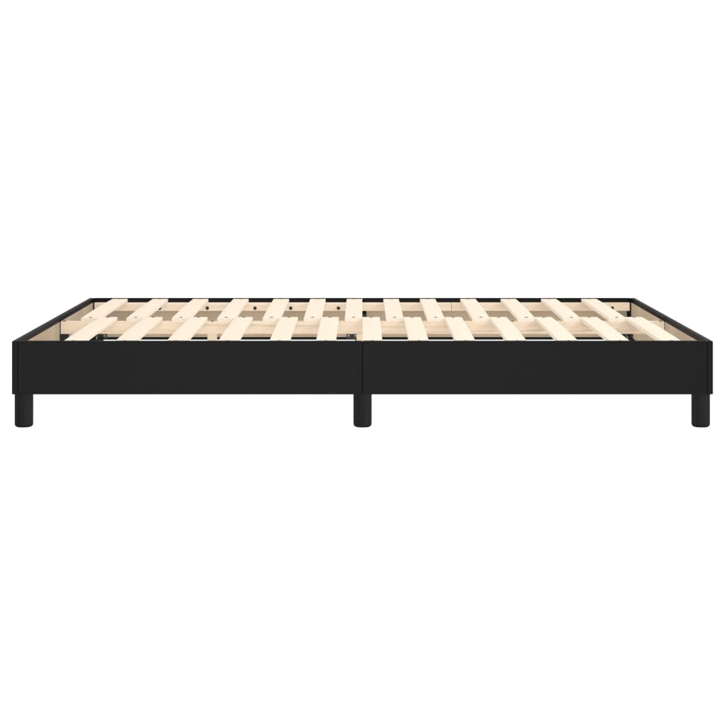 Boxspringbettgestell Schwarz 140x190 cm Kunstleder