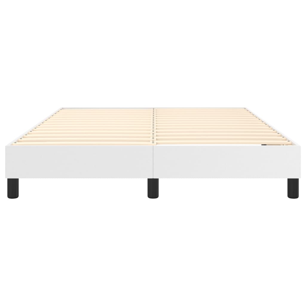 Boxspringbettgestell Weiß 140x190 cm Kunstleder