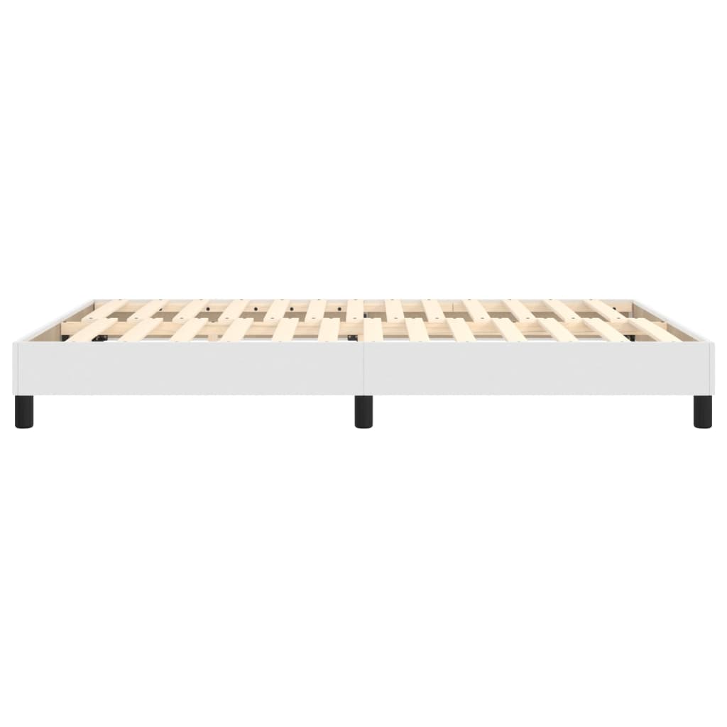 Boxspringbettgestell Weiß 140x190 cm Kunstleder