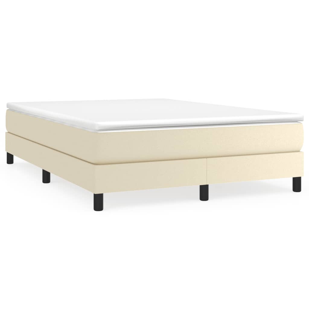 Boxspringbettgestell Creme 140x190 cm Kunstleder