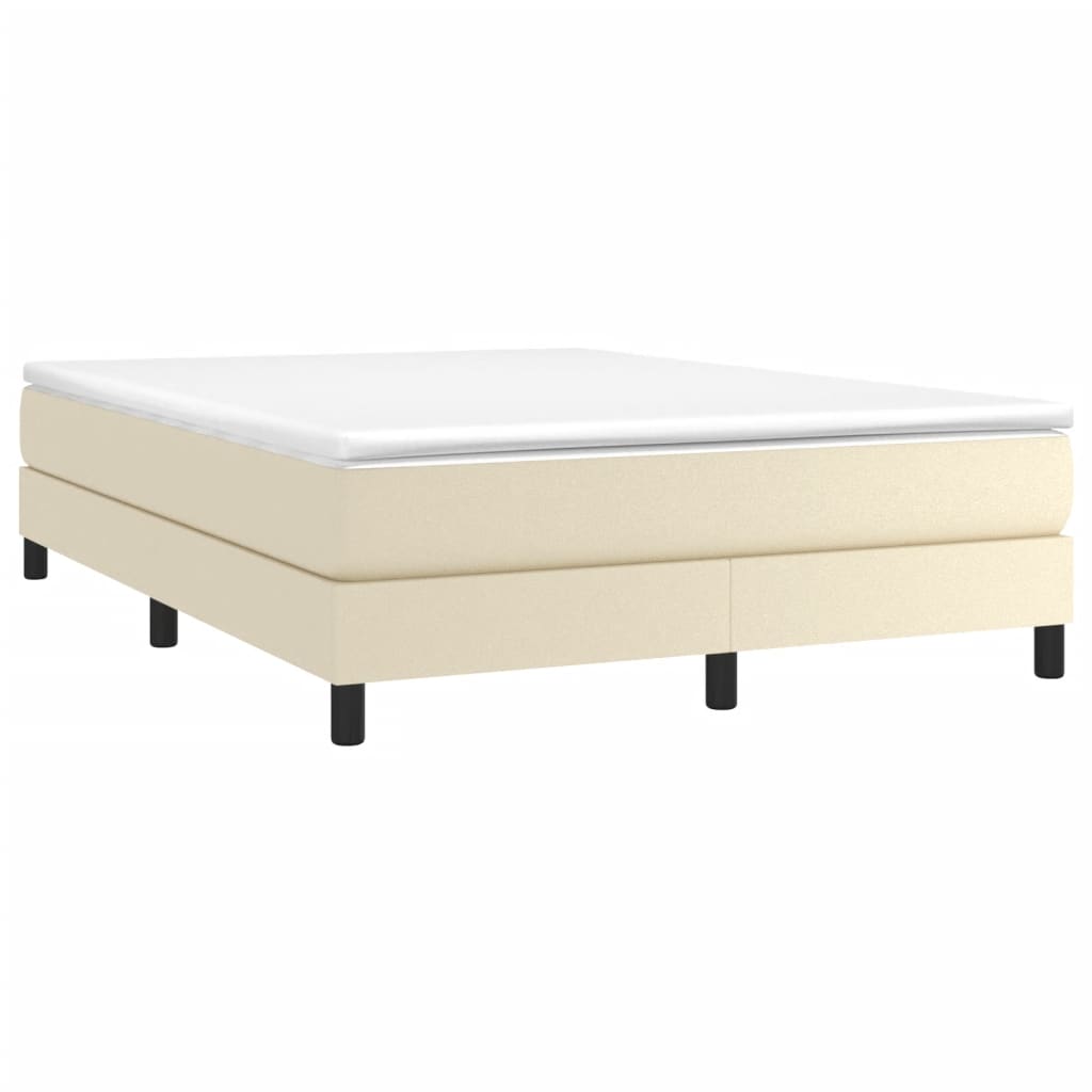Boxspringbettgestell Creme 140x190 cm Kunstleder