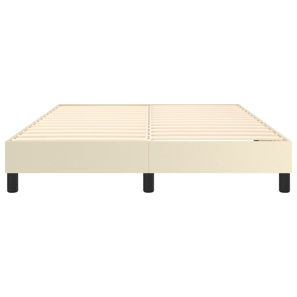 Boxspringbettgestell Creme 140x190 cm Kunstleder