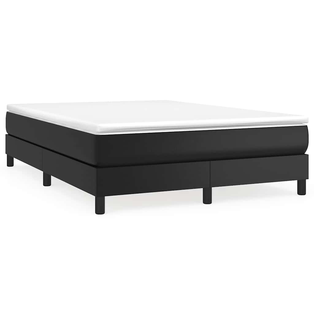 Boxspringbettgestell Schwarz 140x200 cm Kunstleder