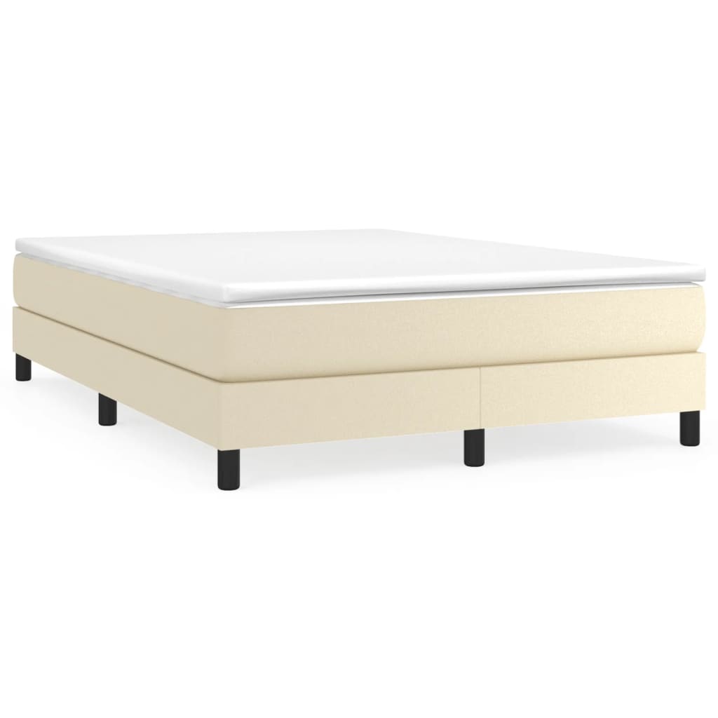 Boxspringbettgestell Creme 140x200 cm Kunstleder