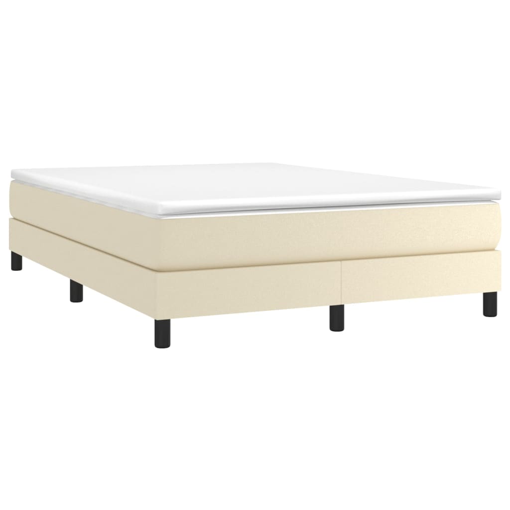 Boxspringbettgestell Creme 140x200 cm Kunstleder