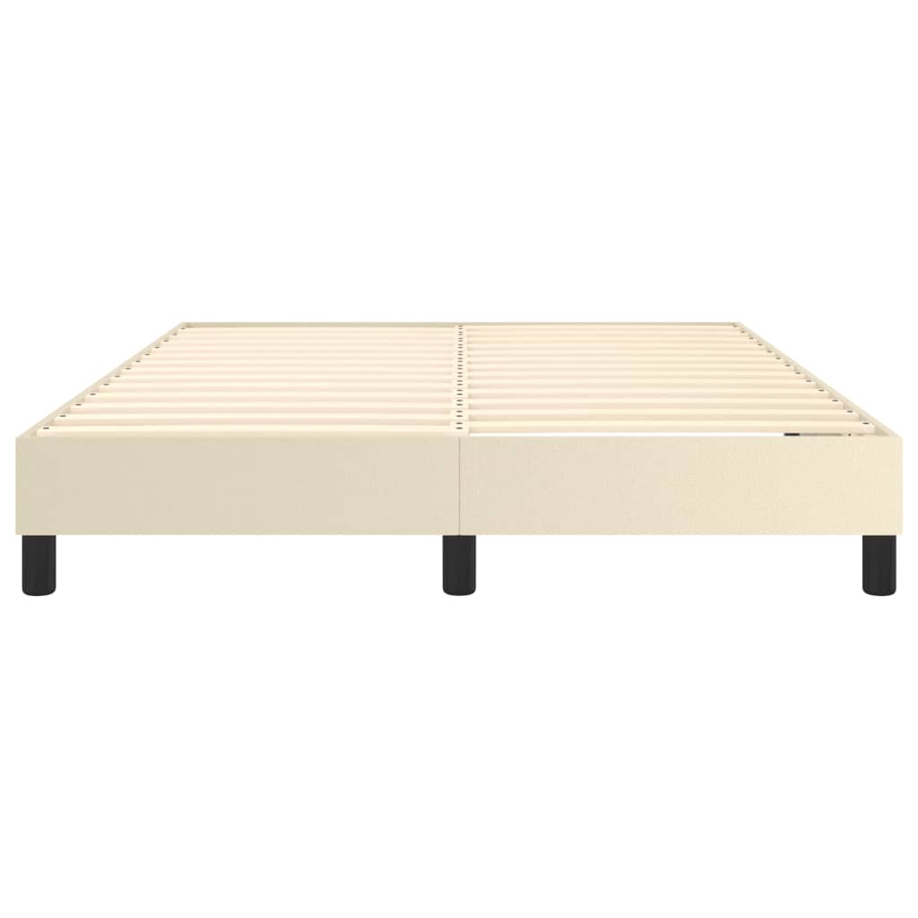 Boxspringbettgestell Creme 140x200 cm Kunstleder