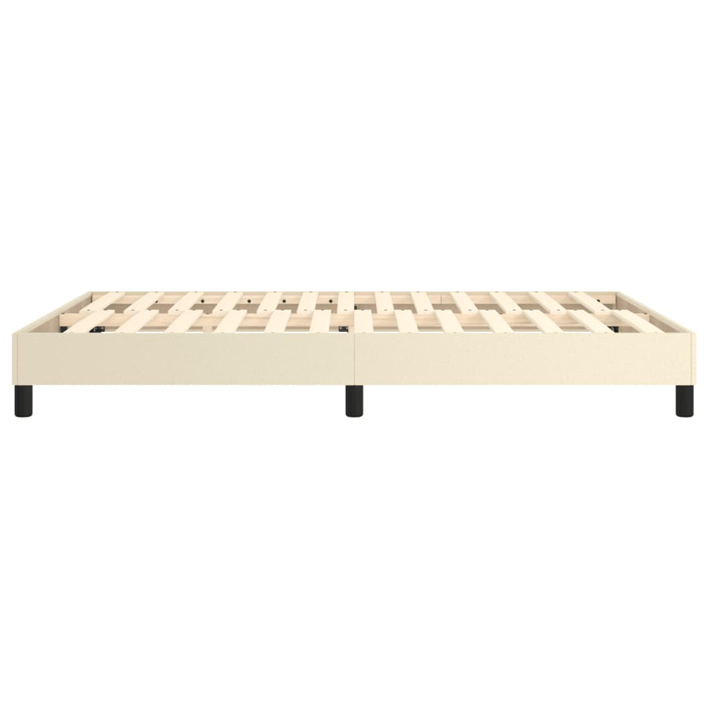 Boxspringbettgestell Creme 140x200 cm Kunstleder