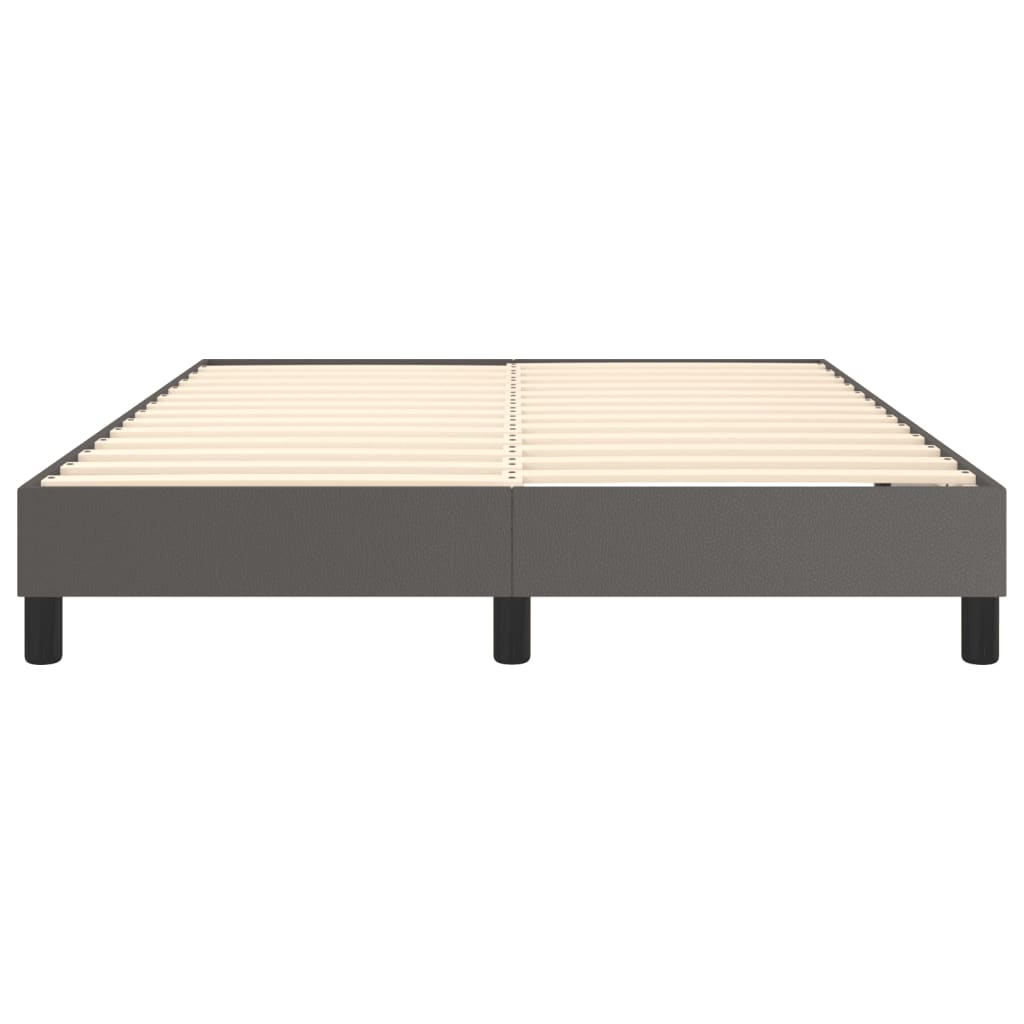 Boxspringbettgestell Grau 140x200 cm Kunstleder