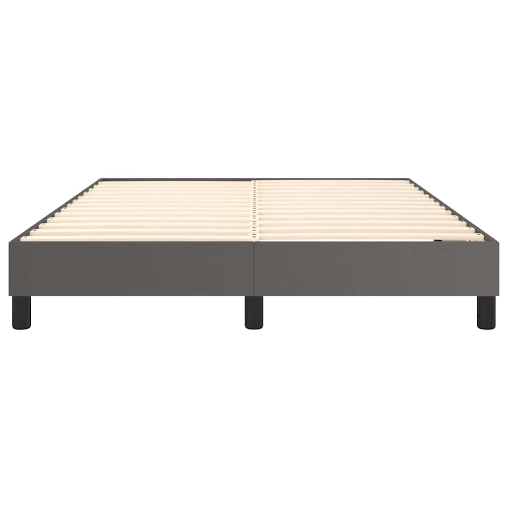 Boxspringbettgestell Grau 140x200 cm Kunstleder