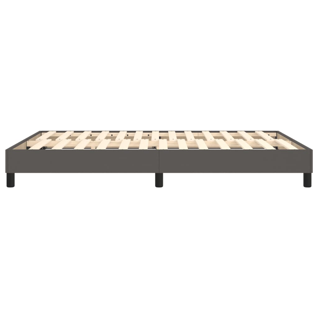 Boxspringbettgestell Grau 140x200 cm Kunstleder