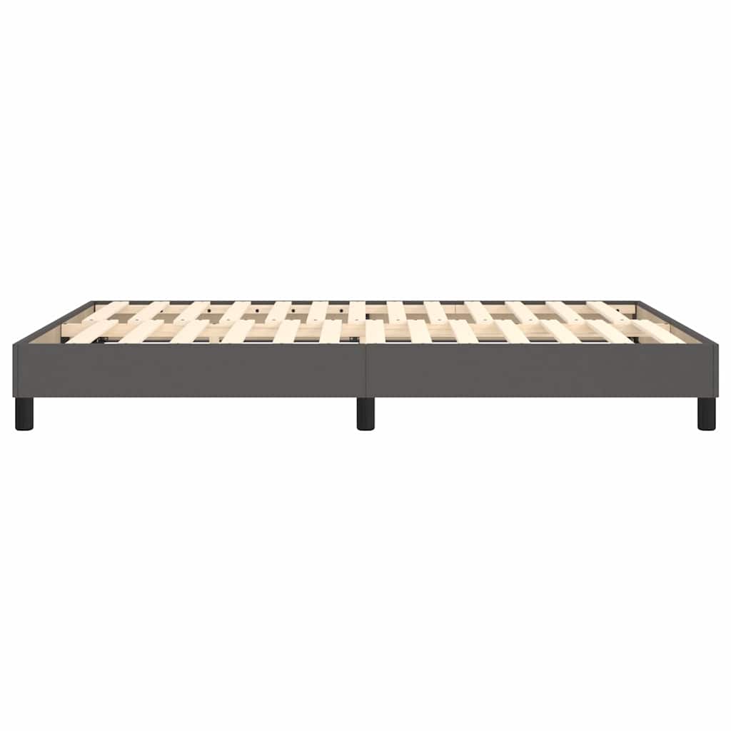 Boxspringbettgestell Grau 140x200 cm Kunstleder