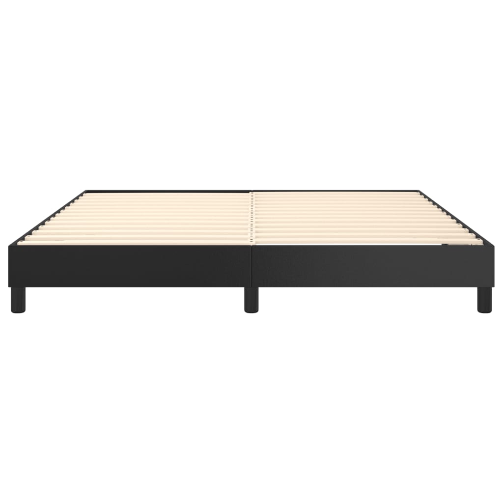 Boxspringbettgestell Schwarz 160x200 cm Kunstleder