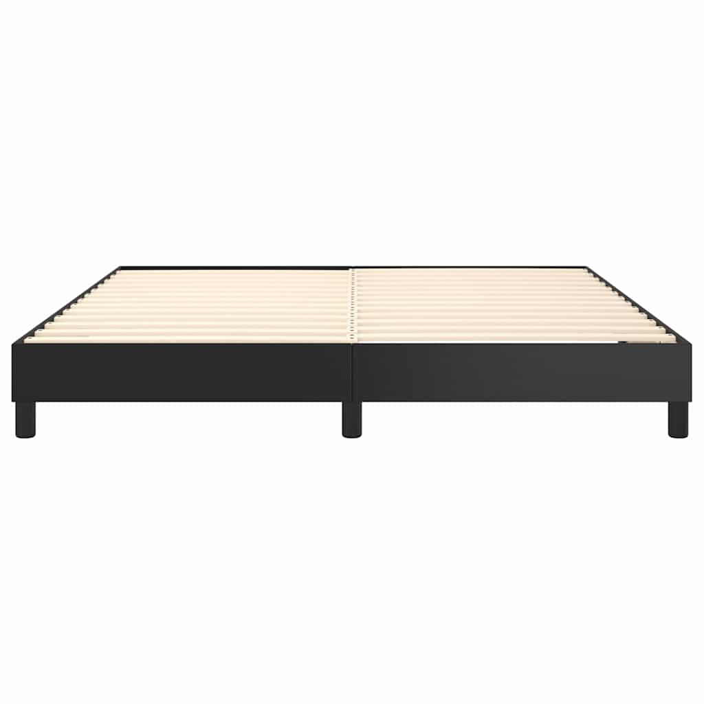 Boxspringbettgestell Schwarz 160x200 cm Kunstleder