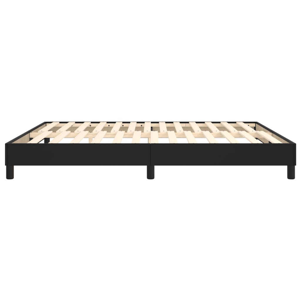 Boxspringbettgestell Schwarz 160x200 cm Kunstleder