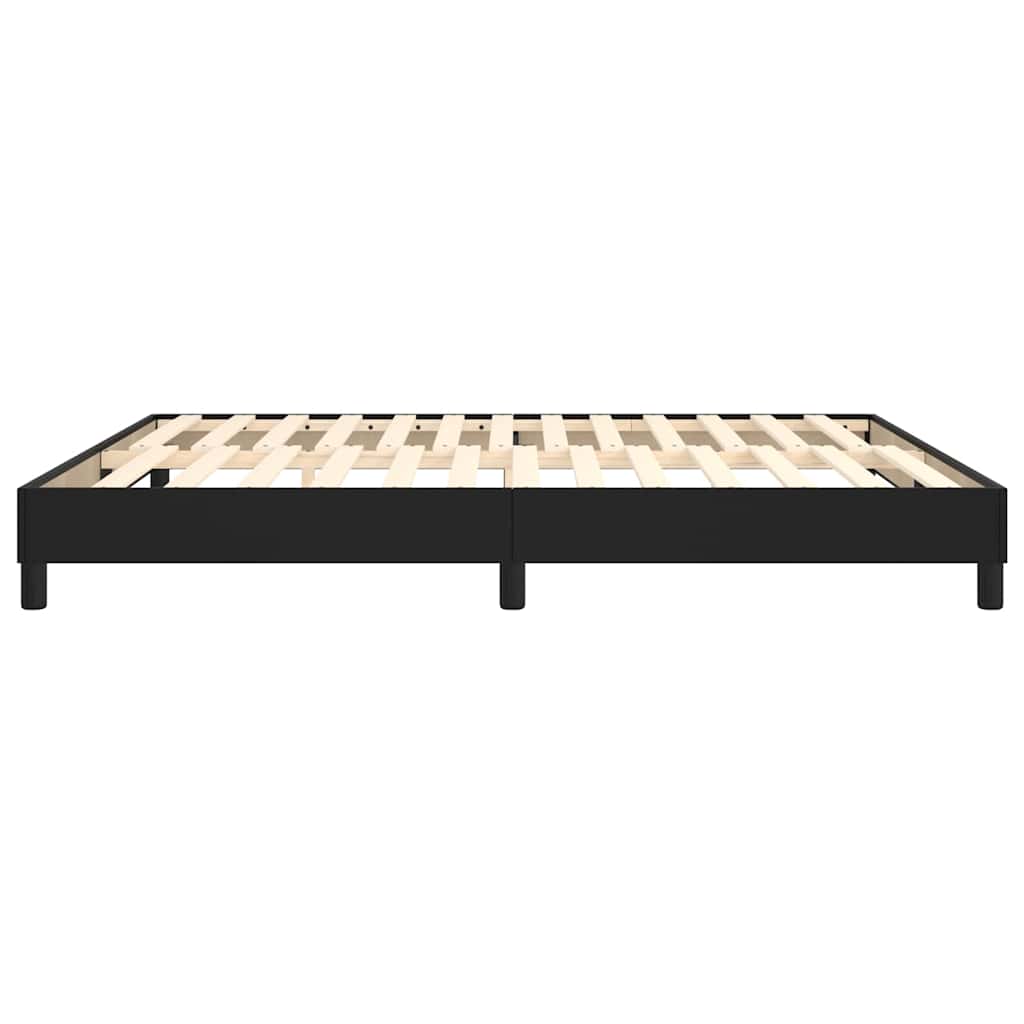 Boxspringbettgestell Schwarz 160x200 cm Kunstleder