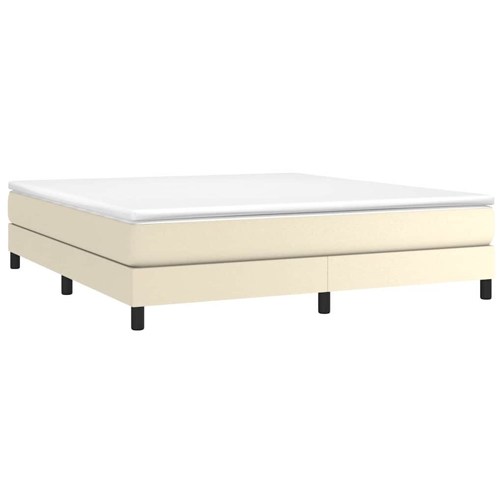 Boxspringbettgestell Creme 160x200 cm Kunstleder