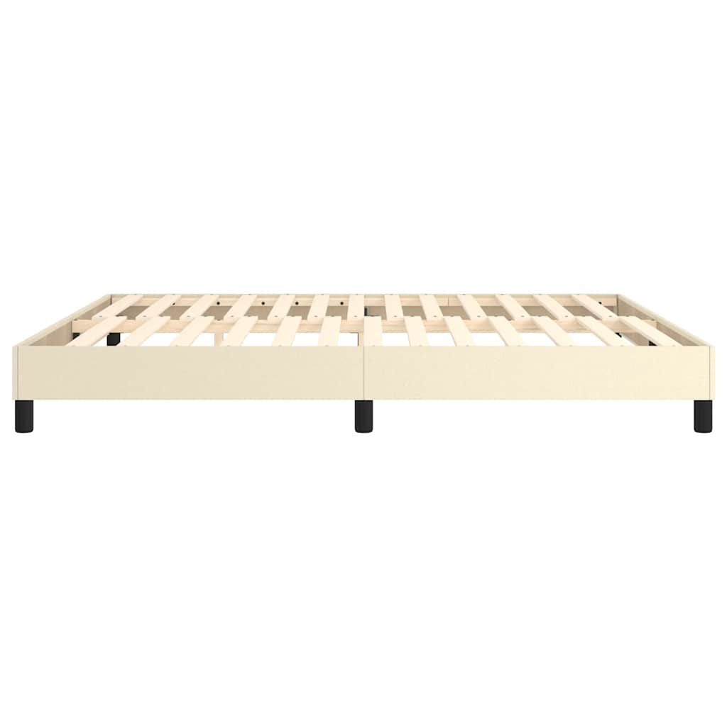 Boxspringbettgestell Creme 160x200 cm Kunstleder