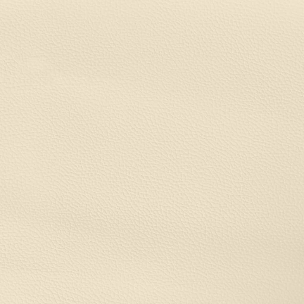 Boxspringbettgestell Creme 160x200 cm Kunstleder