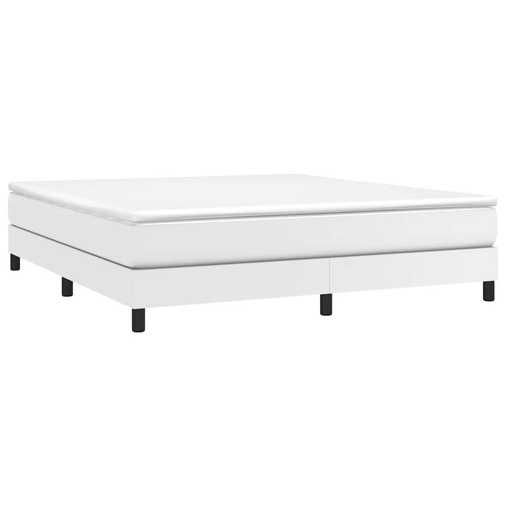 Boxspringbettgestell Weiß 180x200 cm Kunstleder