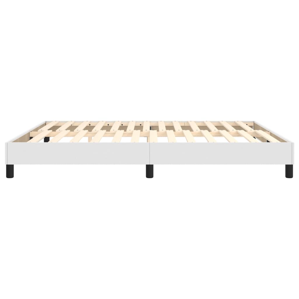 Boxspringbettgestell Weiß 180x200 cm Kunstleder