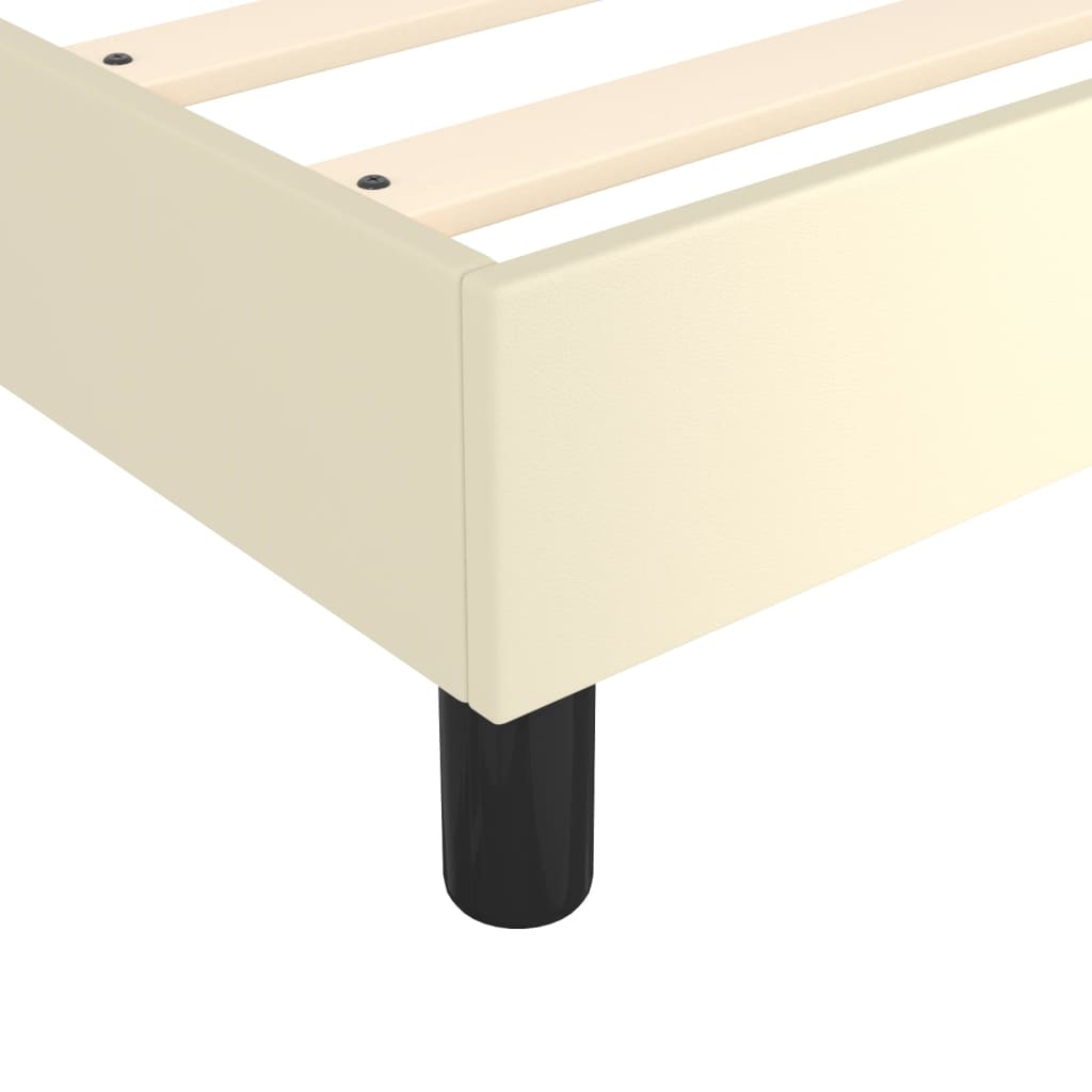 Boxspringbettgestell Creme 180x200 cm Kunstleder