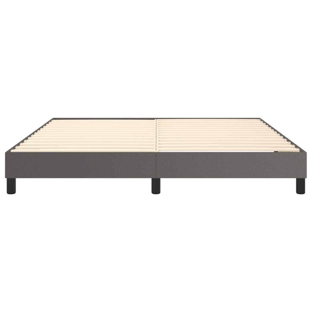 Boxspringbettgestell Grau 180x200 cm Kunstleder