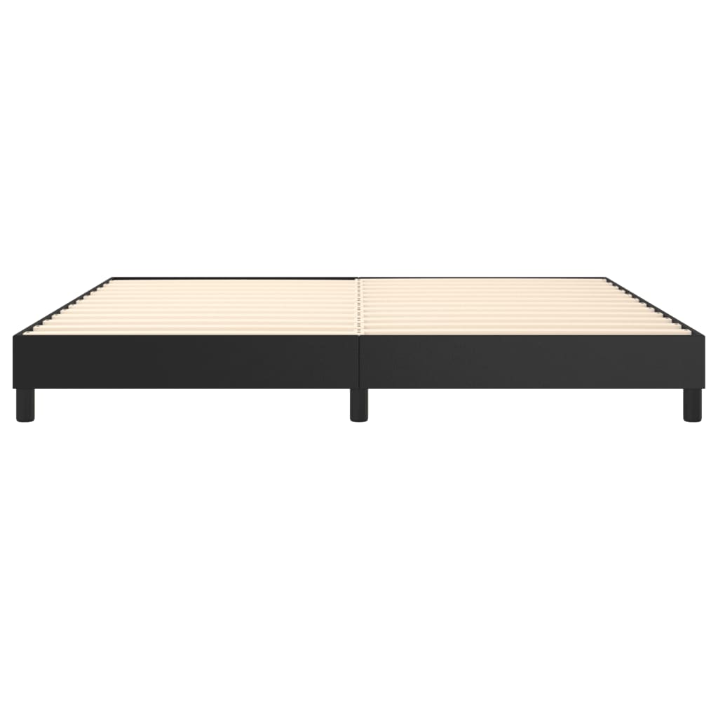 Boxspringbettgestell Schwarz 200x200 cm Kunstleder