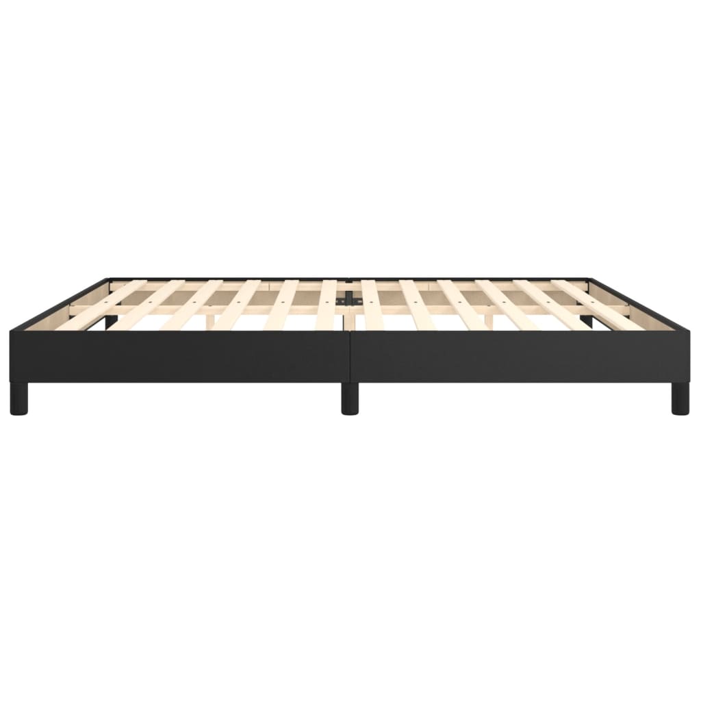 Boxspringbettgestell Schwarz 200x200 cm Kunstleder