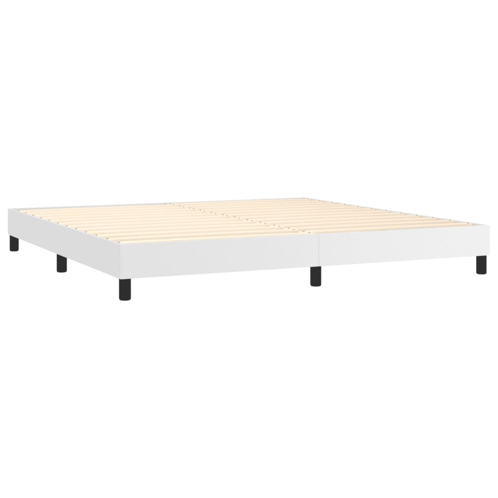 Boxspringbettgestell Weiß 200x200 cm Kunstleder