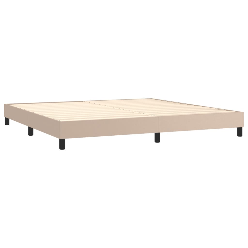 Boxspringbettgestell Cappuccino-Braun 200x200 cm Kunstleder