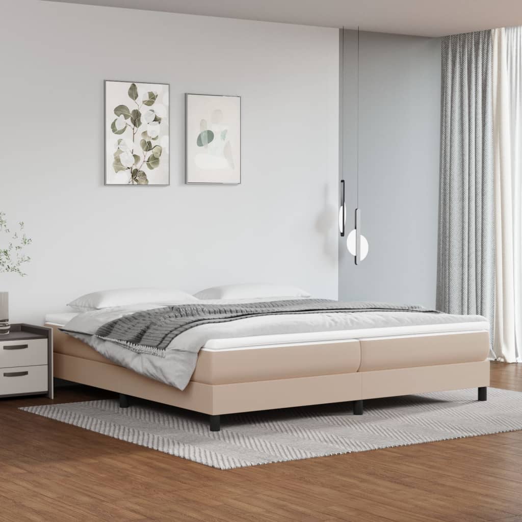 Boxspringbettgestell Cappuccino-Braun 200x200 cm Kunstleder