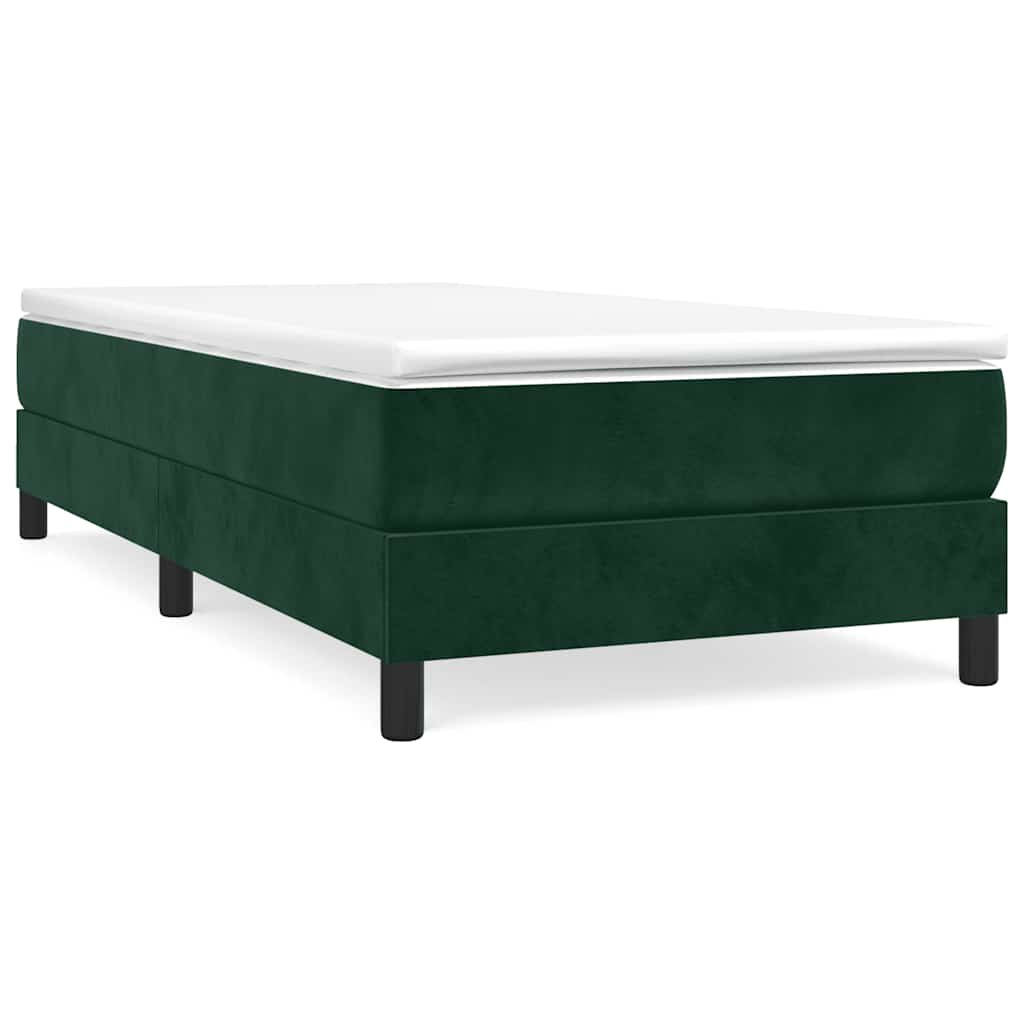 Boxspringbettgestell Dunkelgrün 80x200 cm Samt