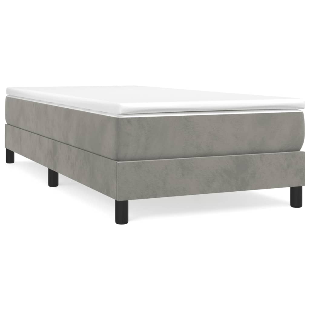 Boxspringbettgestell Hellgrau 90x190 cm Samt