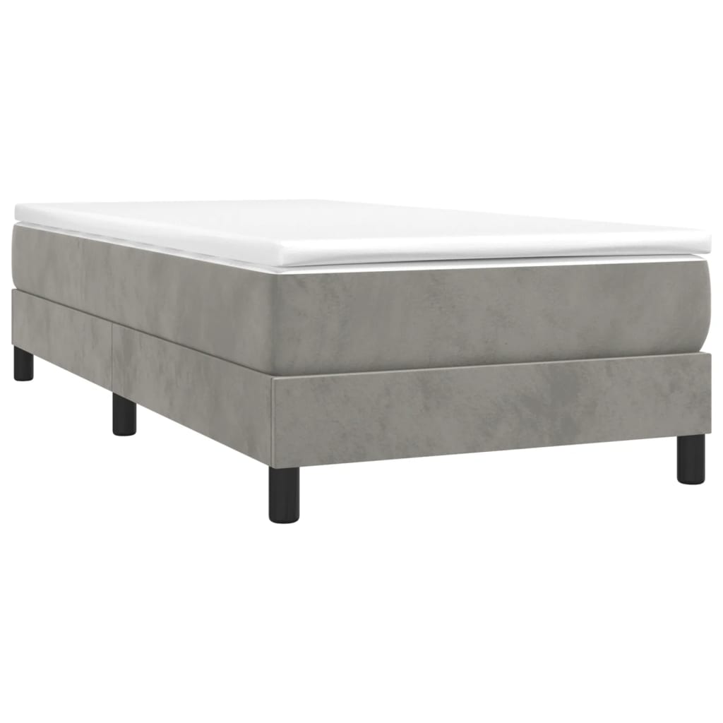 Boxspringbettgestell Hellgrau 90x190 cm Samt