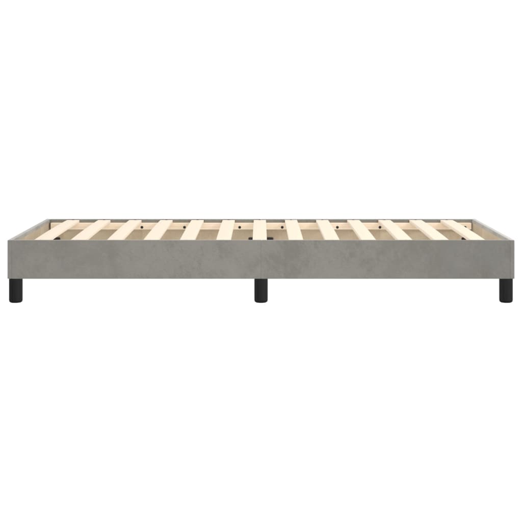 Boxspringbettgestell Hellgrau 90x190 cm Samt