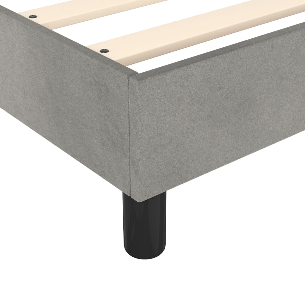 Boxspringbettgestell Hellgrau 90x190 cm Samt