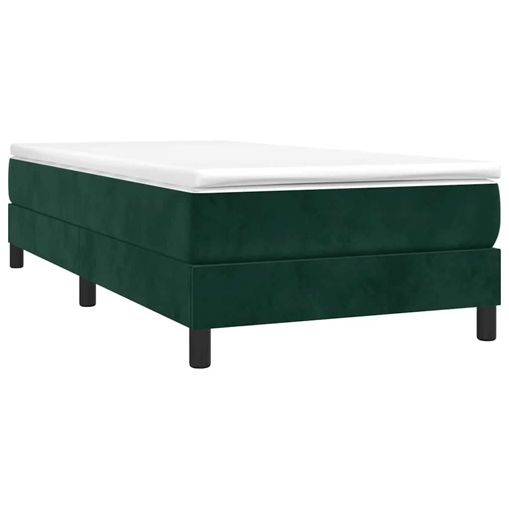 Boxspringbettgestell Dunkelgrün 90x190 cm Samt