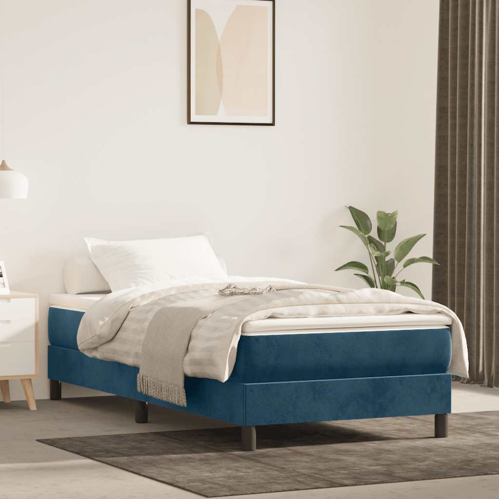 Boxspringbettgestell Dunkelblau 90x190 cm Samt
