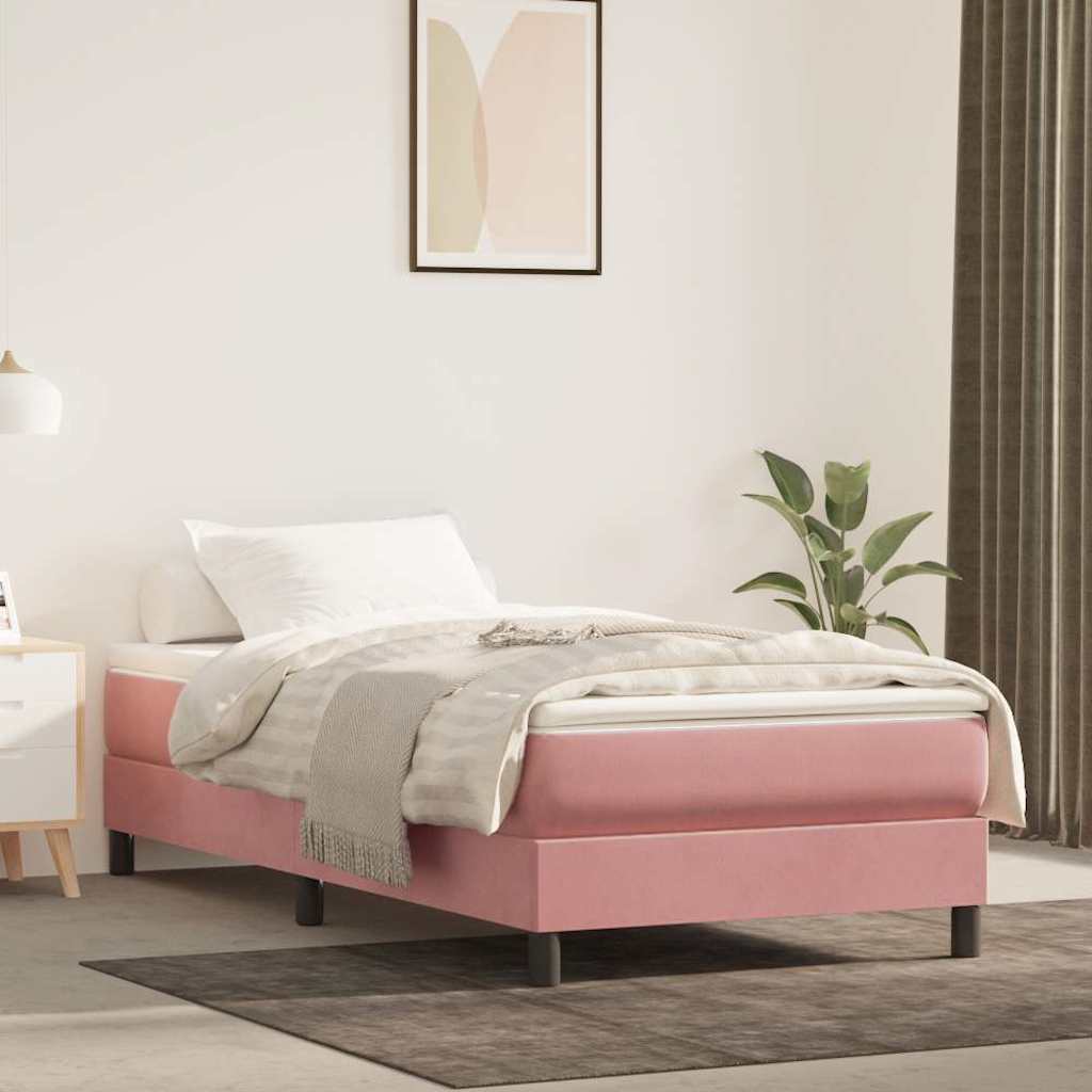 Boxspringbettgestell Rosa 90x190 cm Samt