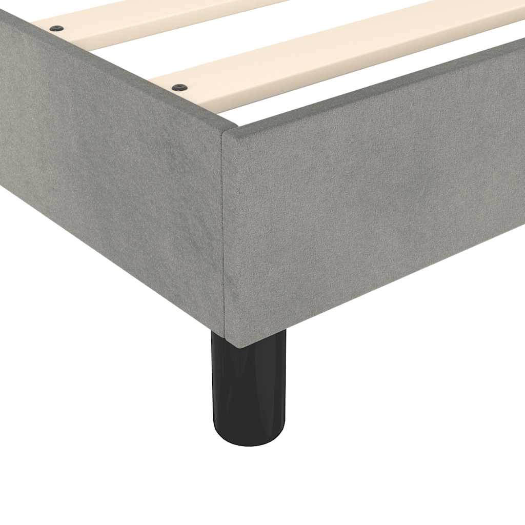 Boxspringbettgestell Hellgrau 90x200 cm Samt