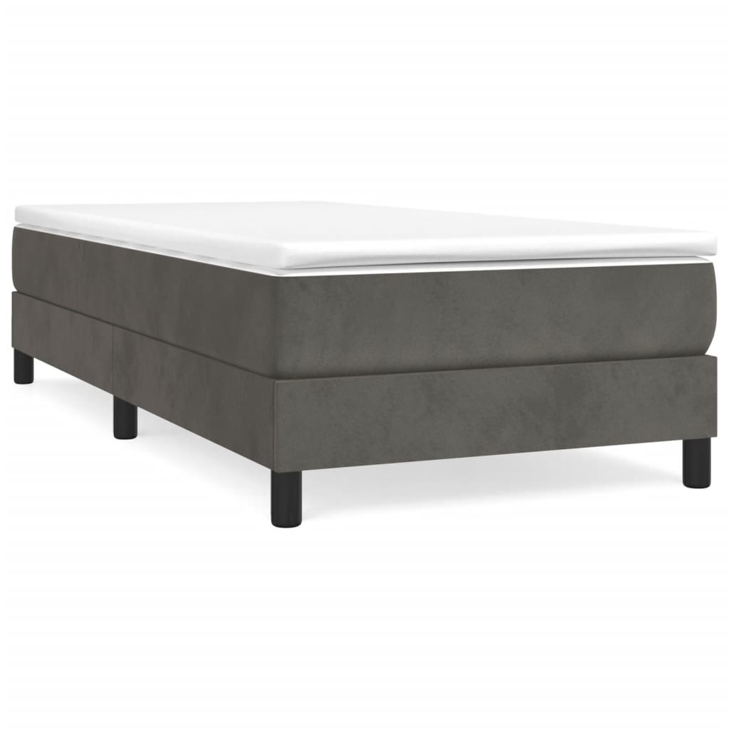 Boxspringbettgestell Dunkelgrau 90x200 cm Samt