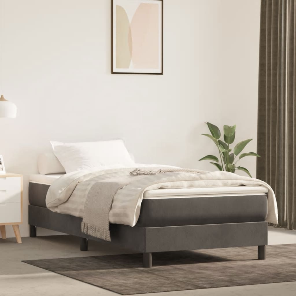 Boxspringbettgestell Dunkelgrau 90x200 cm Samt