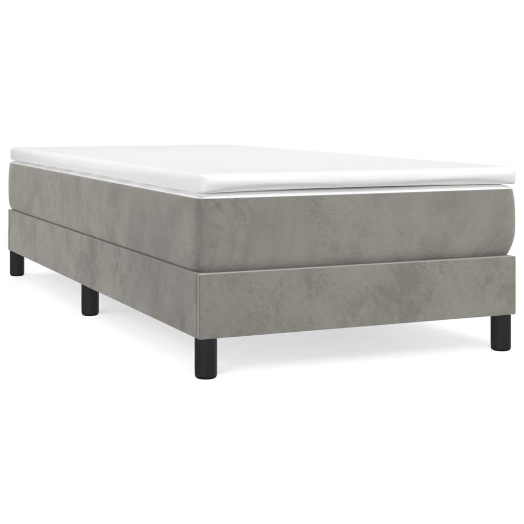 Boxspringbettgestell Hellgrau 100x200 cm Samt