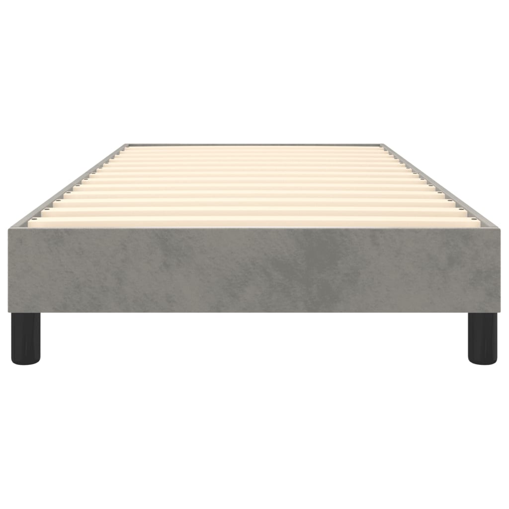 Boxspringbettgestell Hellgrau 100x200 cm Samt