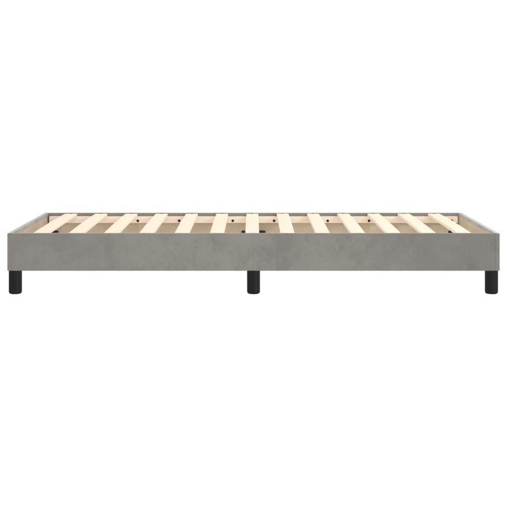 Boxspringbettgestell Hellgrau 100x200 cm Samt