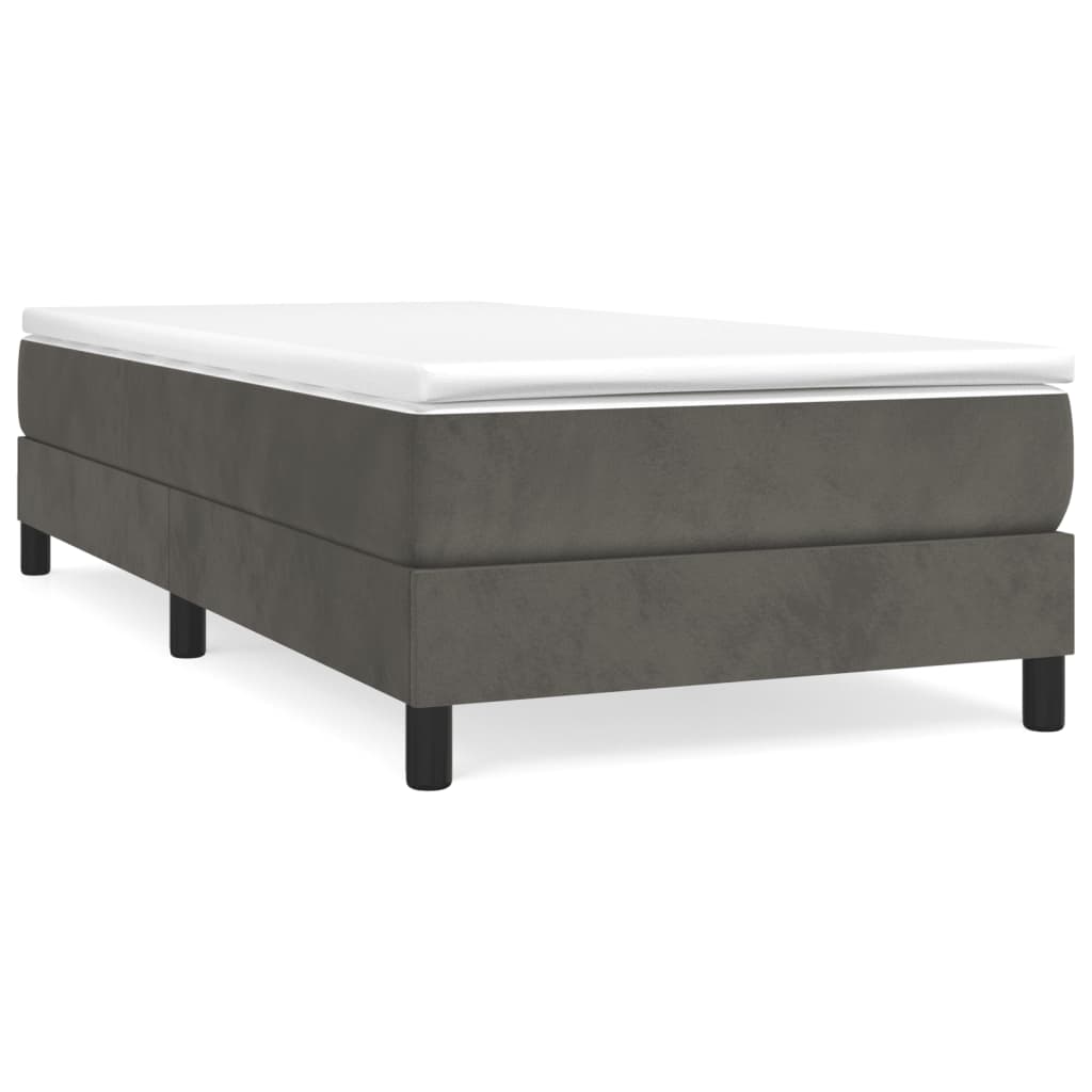 Boxspringbettgestell Dunkelgrau 100x200 cm Samt